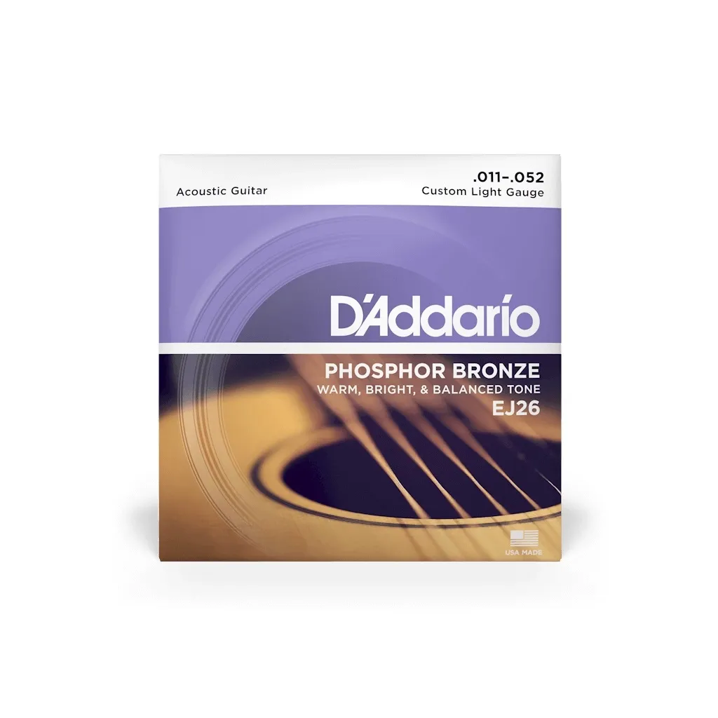  D'Addario Phosphor Bronze Custom Light (11-52) (EJ26)