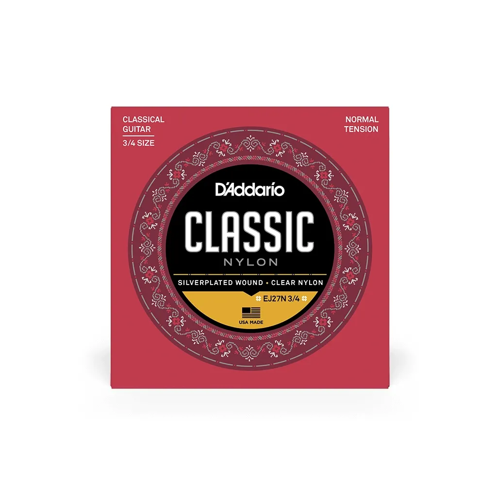 Струни для гітари D'Addario Student Classics Normal Tension 3/4 (EJ27N 3/4)