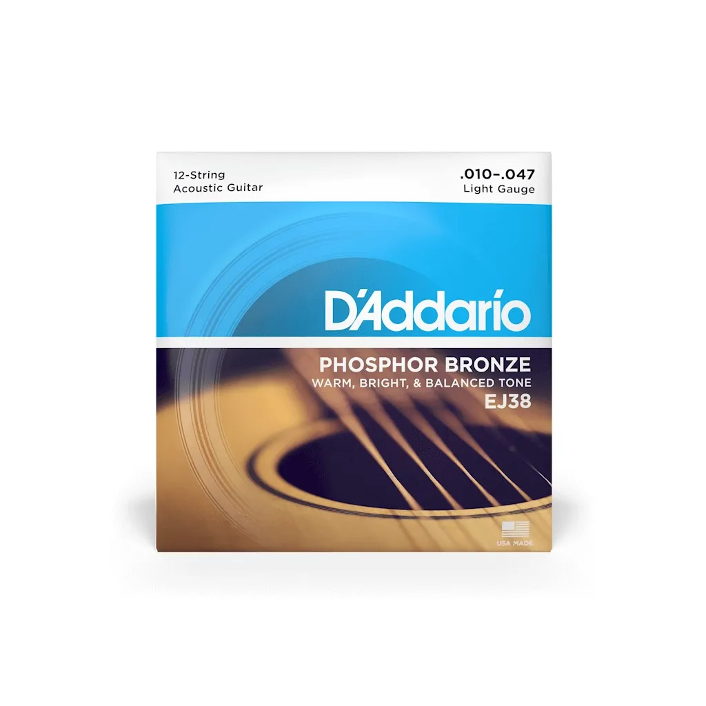  D'Addario Phosphor Bronze Regular Light 12-String (10-47) (EJ38)