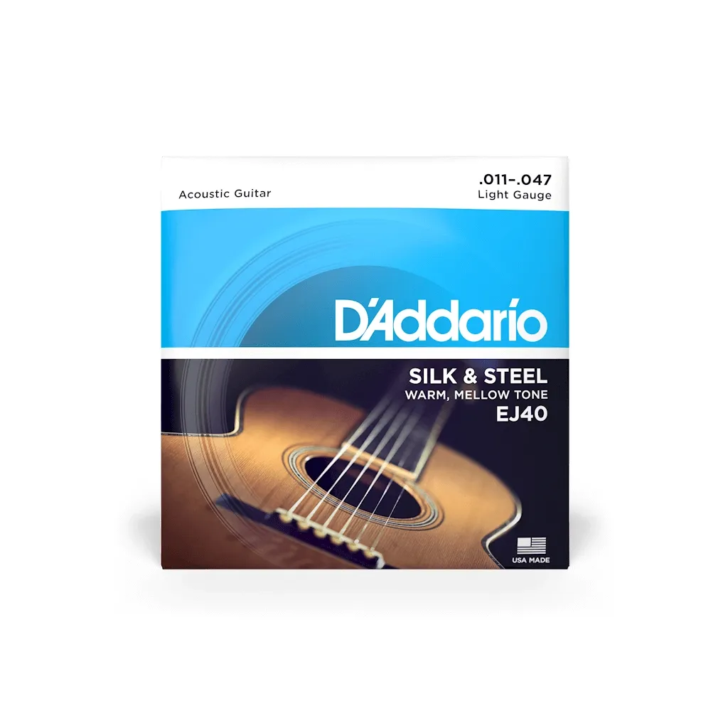 Струни для гітари D'Addario Silk & Steel Folk Regular Light (11-47) (EJ40)