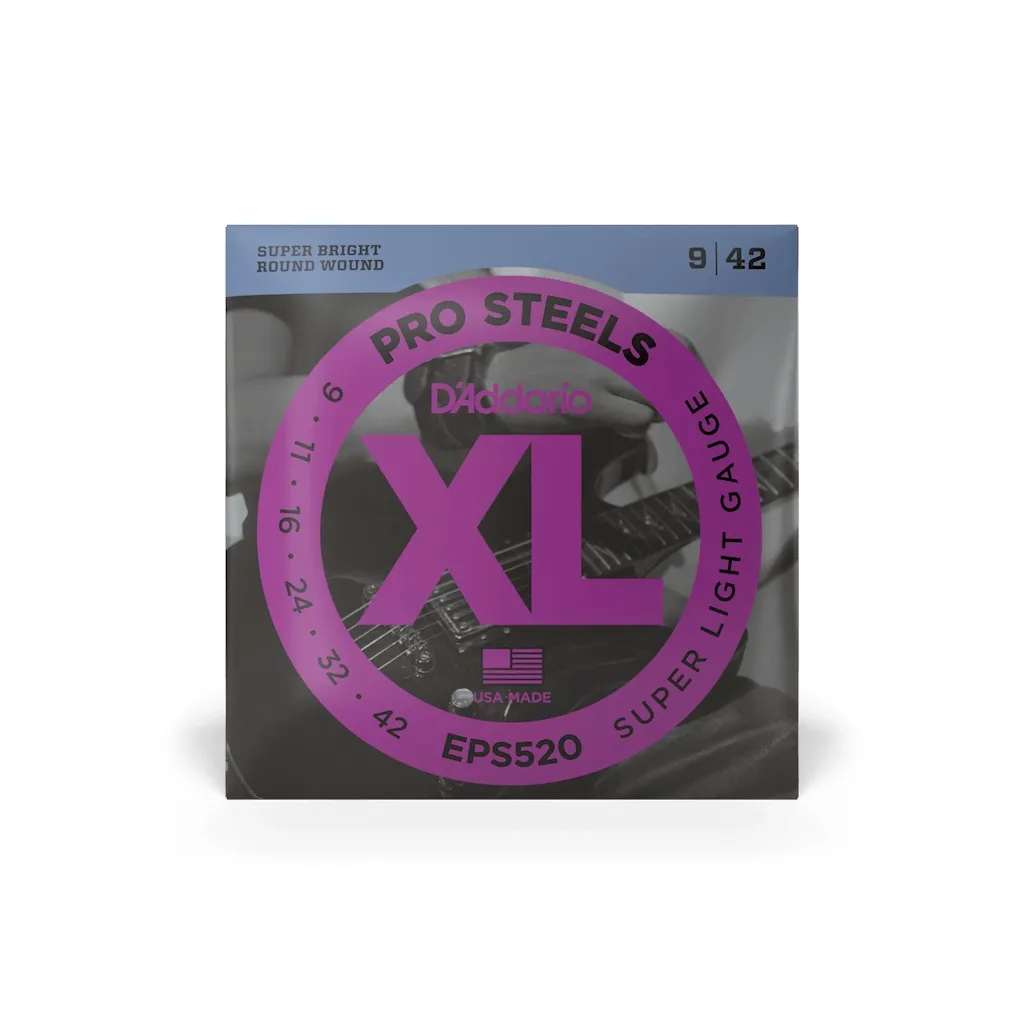 Струни для гітари D'Addario XL ProSteels Super Light (9-42) (EPS520)