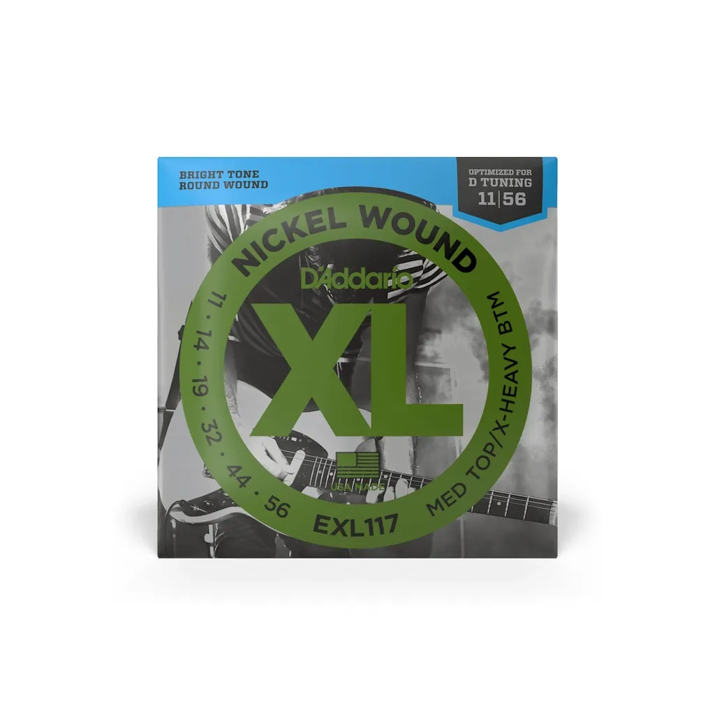 Струны для гитары D'Addario XL Nickel Wound Medium Top / Extra Heavy Bottom (11-56) (EXL117)