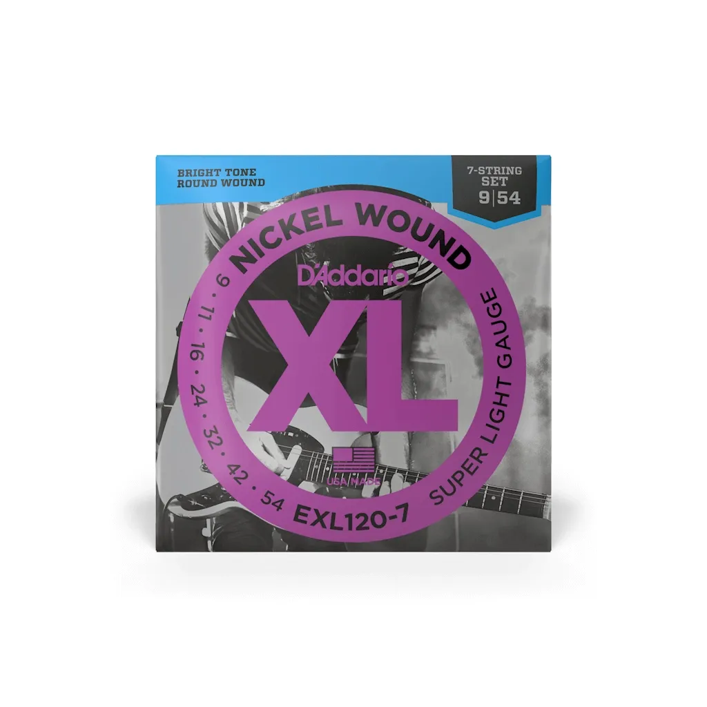 Струны для гитары D'Addario XL Nickel Wound Super Light 7-String (09-54) (EXL120-7)