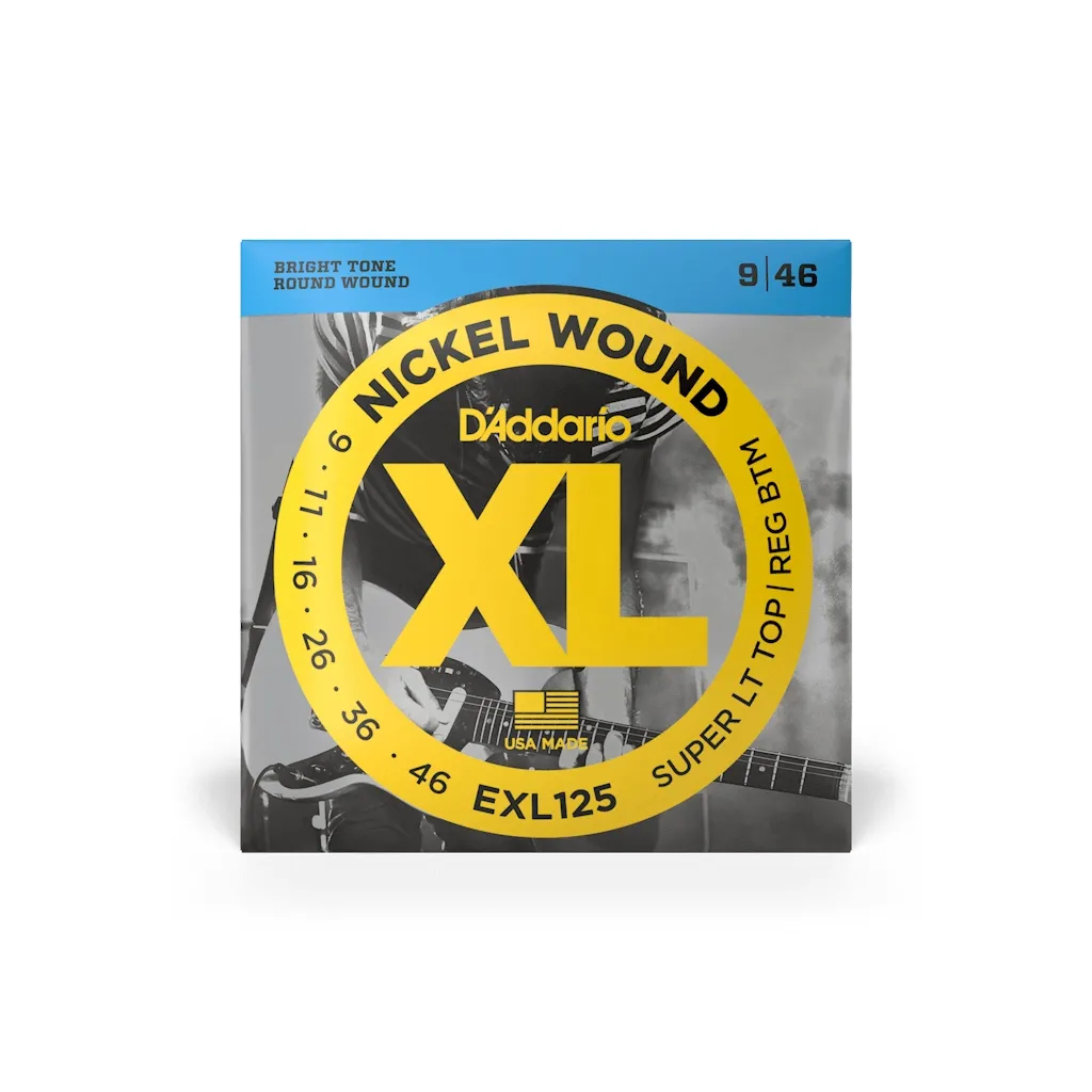 Струни для гітари D'Addario XL Nickel Wound Super Light Top / Regular Bottom (09-46) (EXL125)