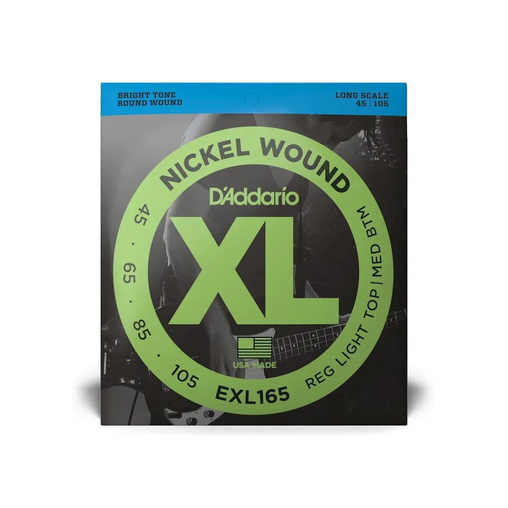 Струны для гитары D'Addario XL Nickel Wound Bass Reg Light Top / Med Bottom (45-105) (EXL165)