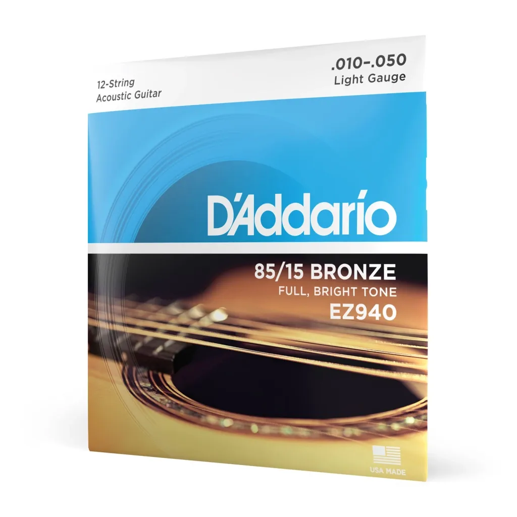 Струни для гітари D'Addario 85/15 Bronze Light 12-String (10-50) (EZ940)