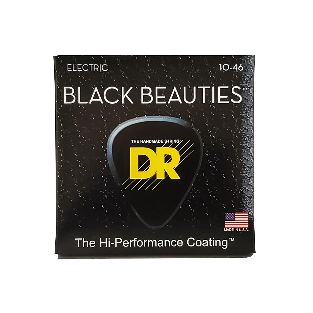 Струны для гитары DR Strings Black Beauties Electric - Medium (10-46) (BKE-10)