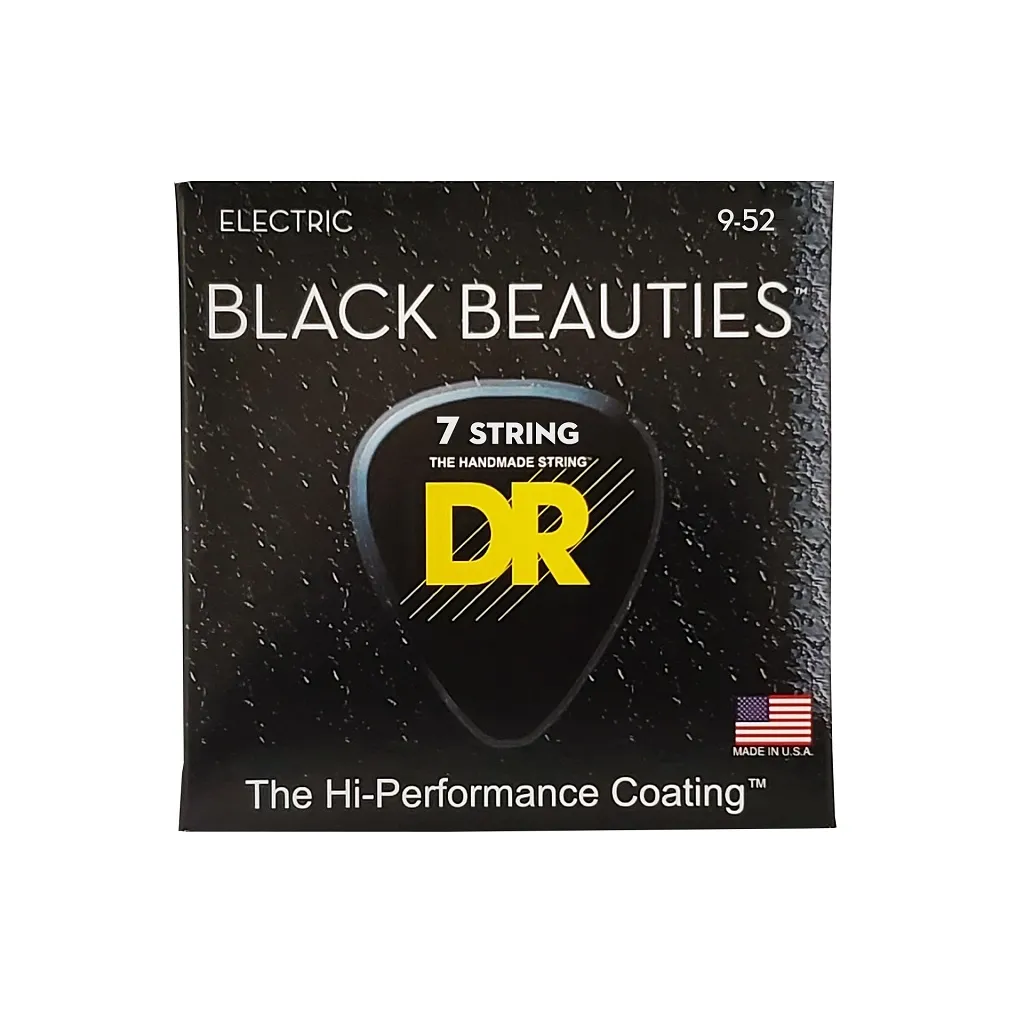 Струны для гитары DR Strings Black Beauties Electric - Light 7-String (09-52) (BKE7-9)