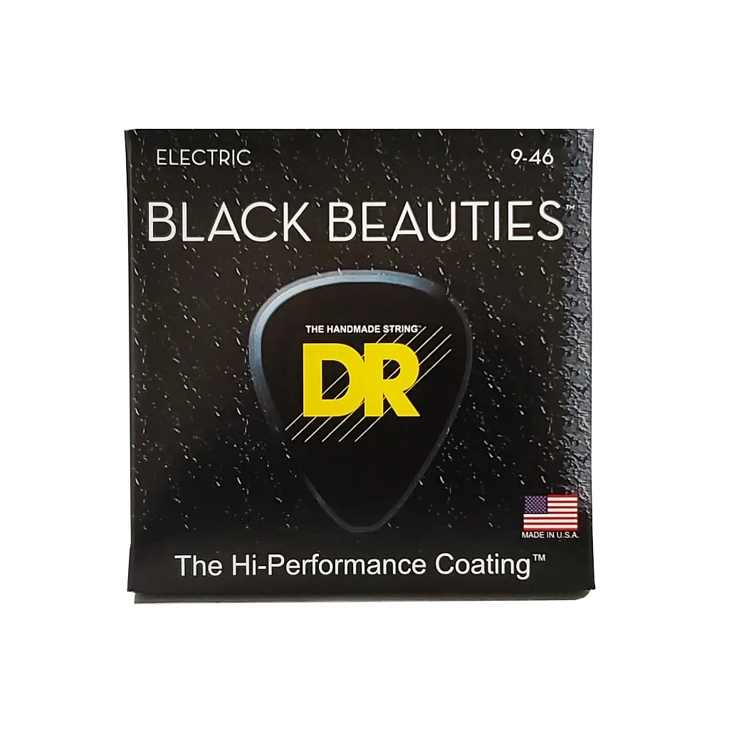 Струни для гітари DR Strings Black Beauties Electric - Light Heavy (09-46) (BKE-9/46)