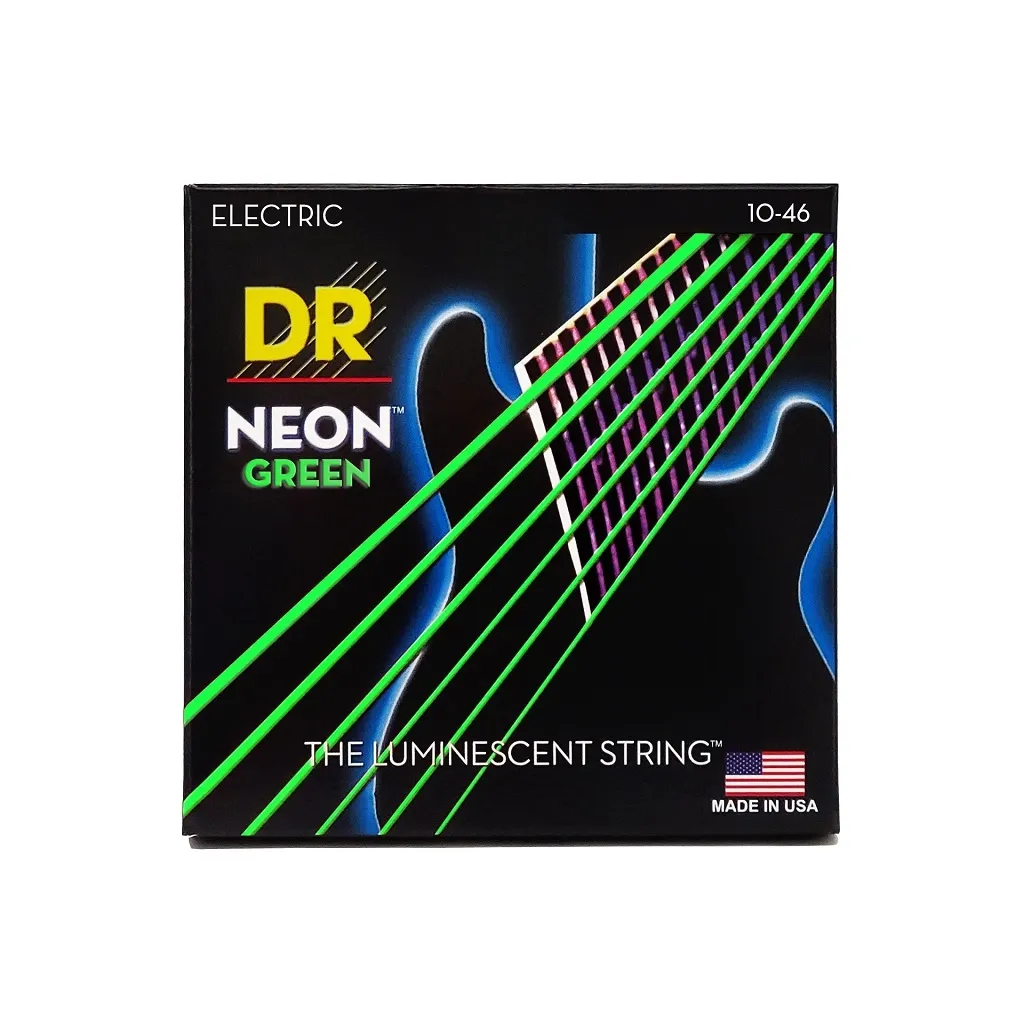  DR Strings NEON Green Electric - Medium (10-46) (NGE-10)