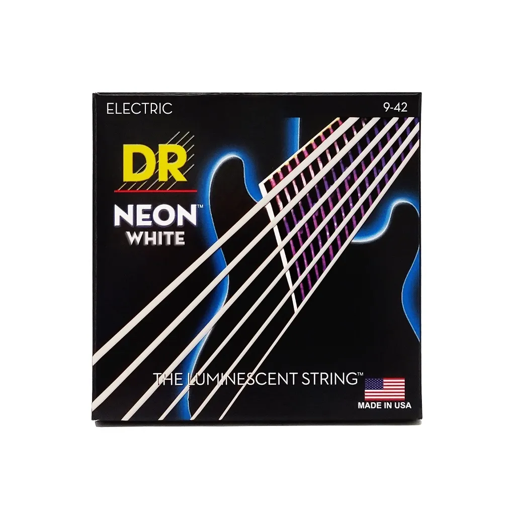  DR Strings NEON White Electric - Light (09-42) (NWE-9)