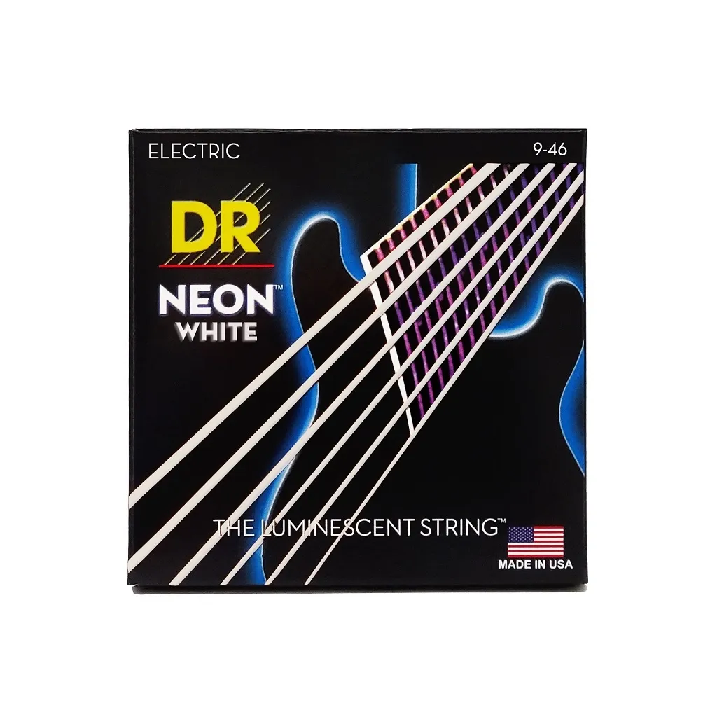  DR Strings NEON White Electric - Light Heavy (09-46) (NWE-9/46)