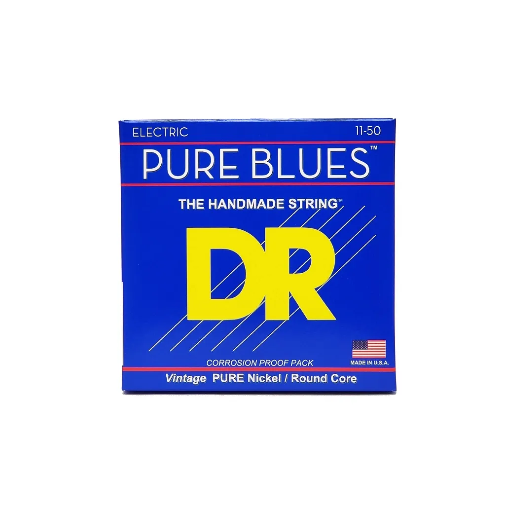  DR Strings PURE BLUES Electric Guitar Strings - Heavy (11-50) (PHR-11)