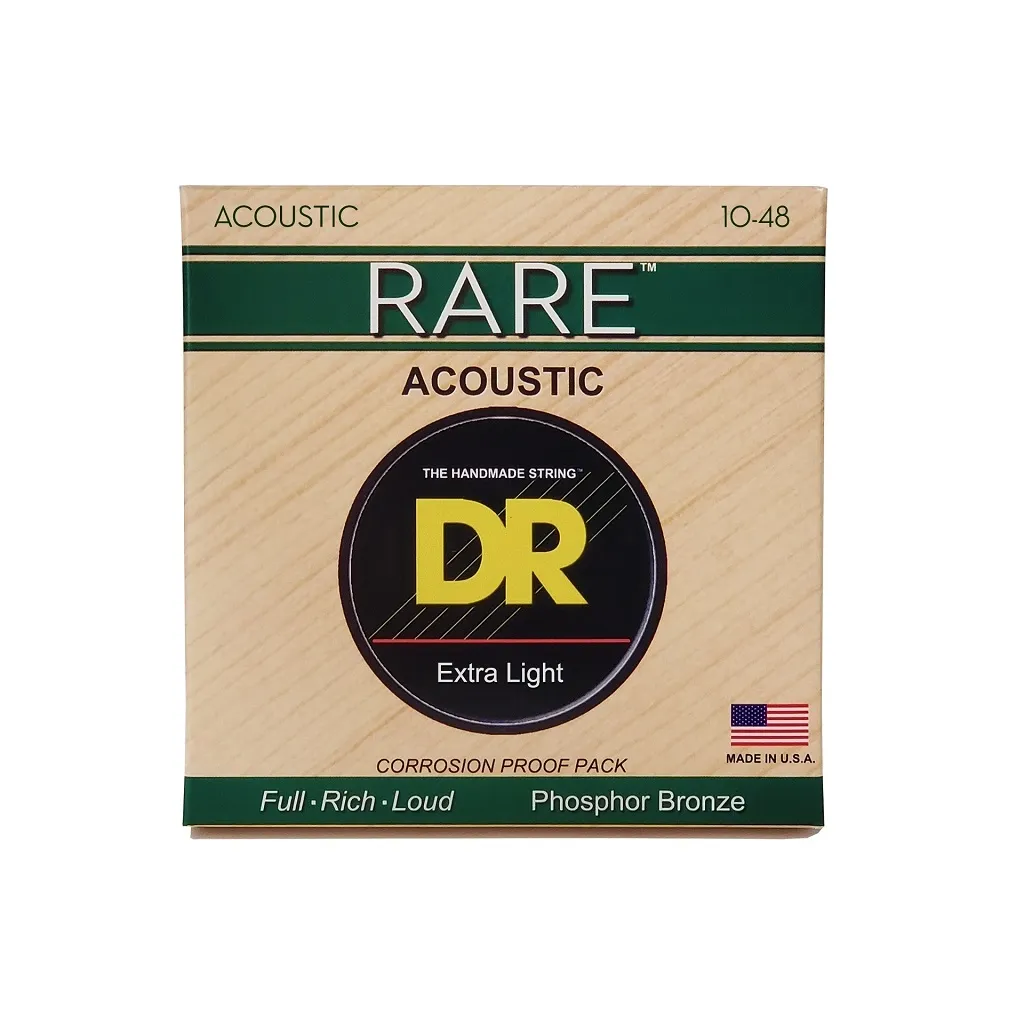  DR Strings RARE Acoustic Phosphor Bronze - Extra Light (10-48) (RPL-10)