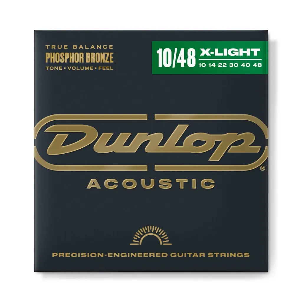  Jim Dunlop Phosphor Bronze Acoustic Guitar Strings (10-48) (DAP1048)