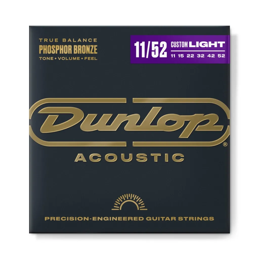  Jim Dunlop Phosphor Bronze Acoustic Guitar Strings (11-52) (DAP1152)