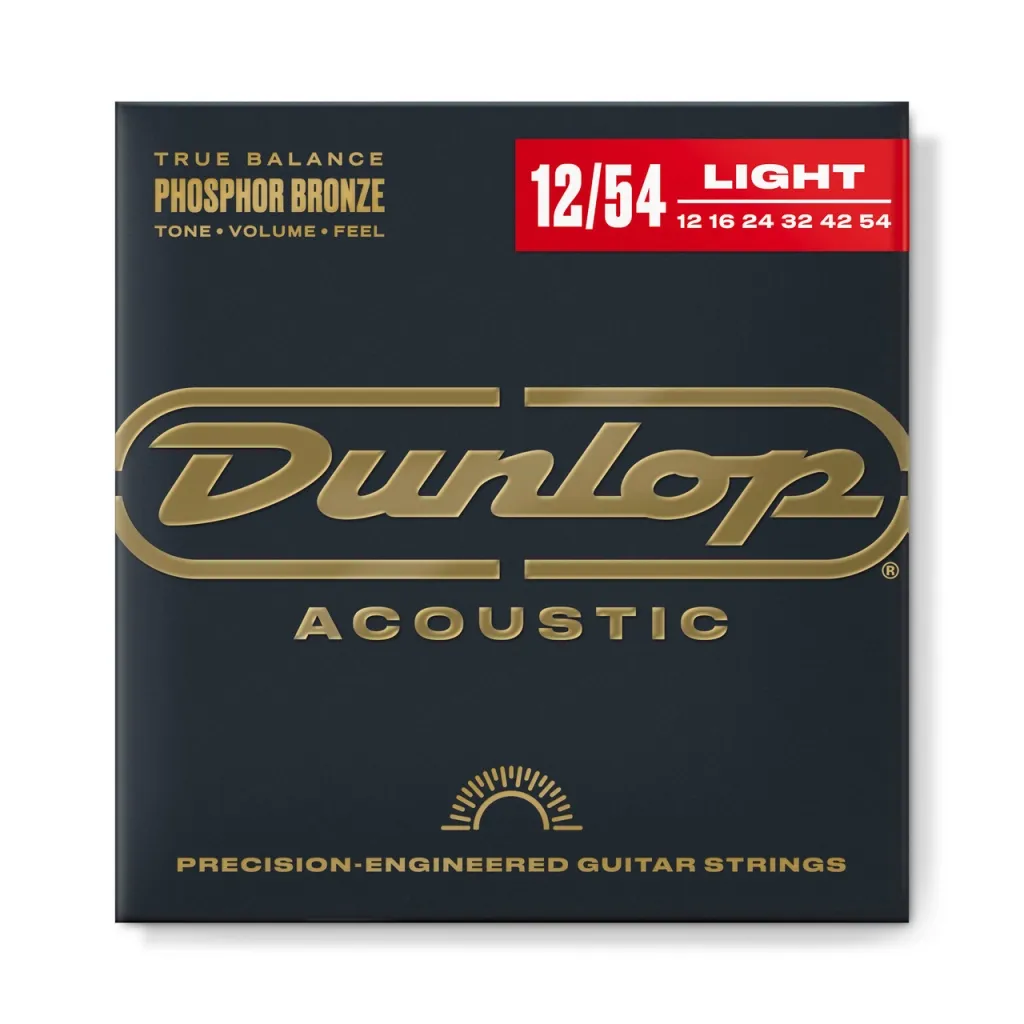  Jim Dunlop Phosphor Bronze Acoustic Guitar Strings (12-54) (DAP1254)