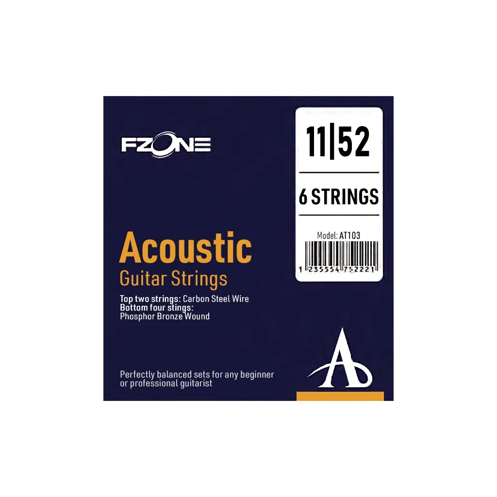 Струни для гітари Fzone Acoustic Bronze (11-52) (AT103)