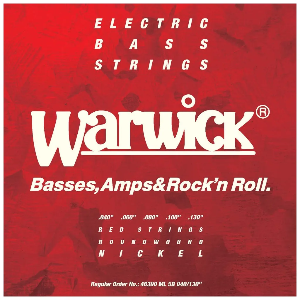  Warwick Red Nickel Plated Medium Light 5-String (40-130) (46300 ML 5B)