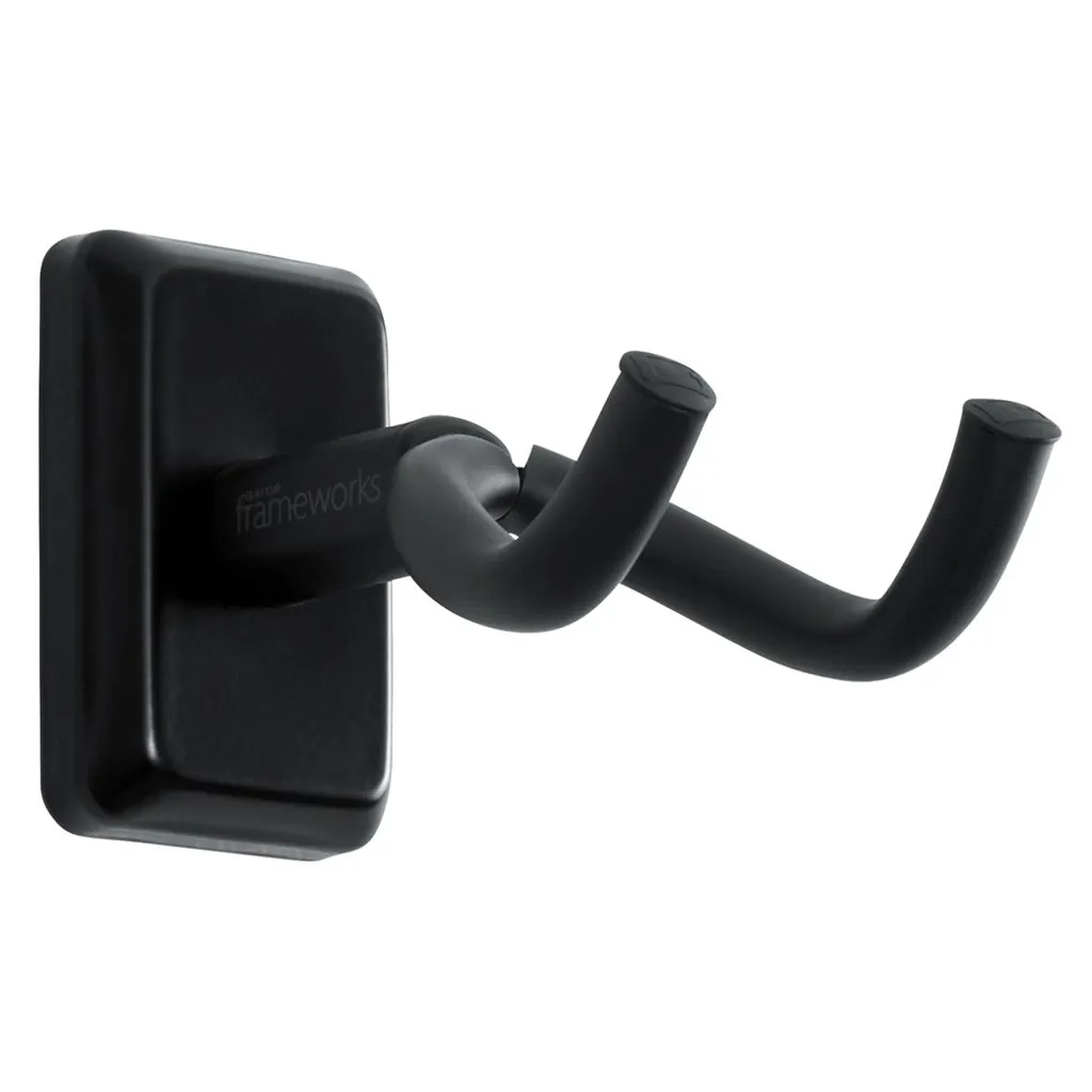  Gator Frameworks Wall Mount Guitar Hanger Black (GFW-GTR-HNGRBLK)