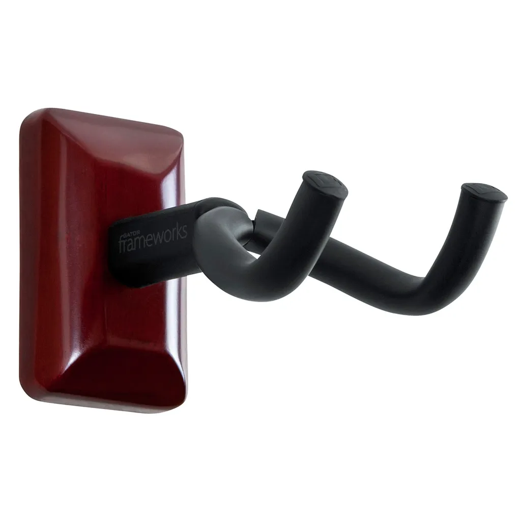  Gator Frameworks Wall Mount Guitar Hanger Cherry (GFW-GTR-HNGRCHR)