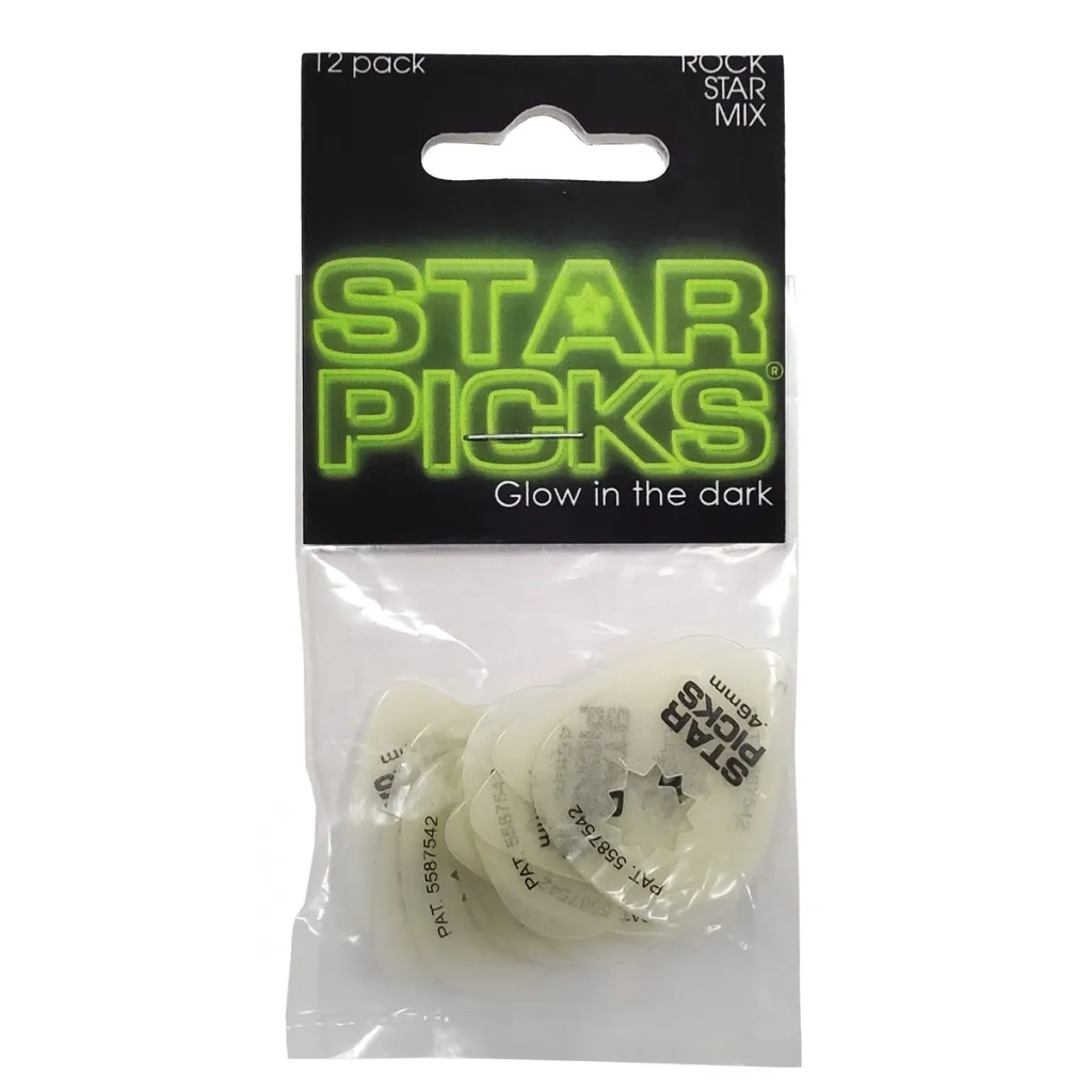 Медіатор Everly Glow In The Dark Star Pick Mix 12 шт. (33009)