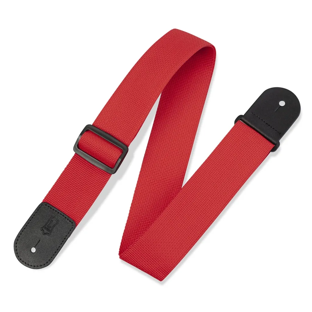  Levy's Classics Series Polypropylene Guitar Strap Red (M8POLY-RED)