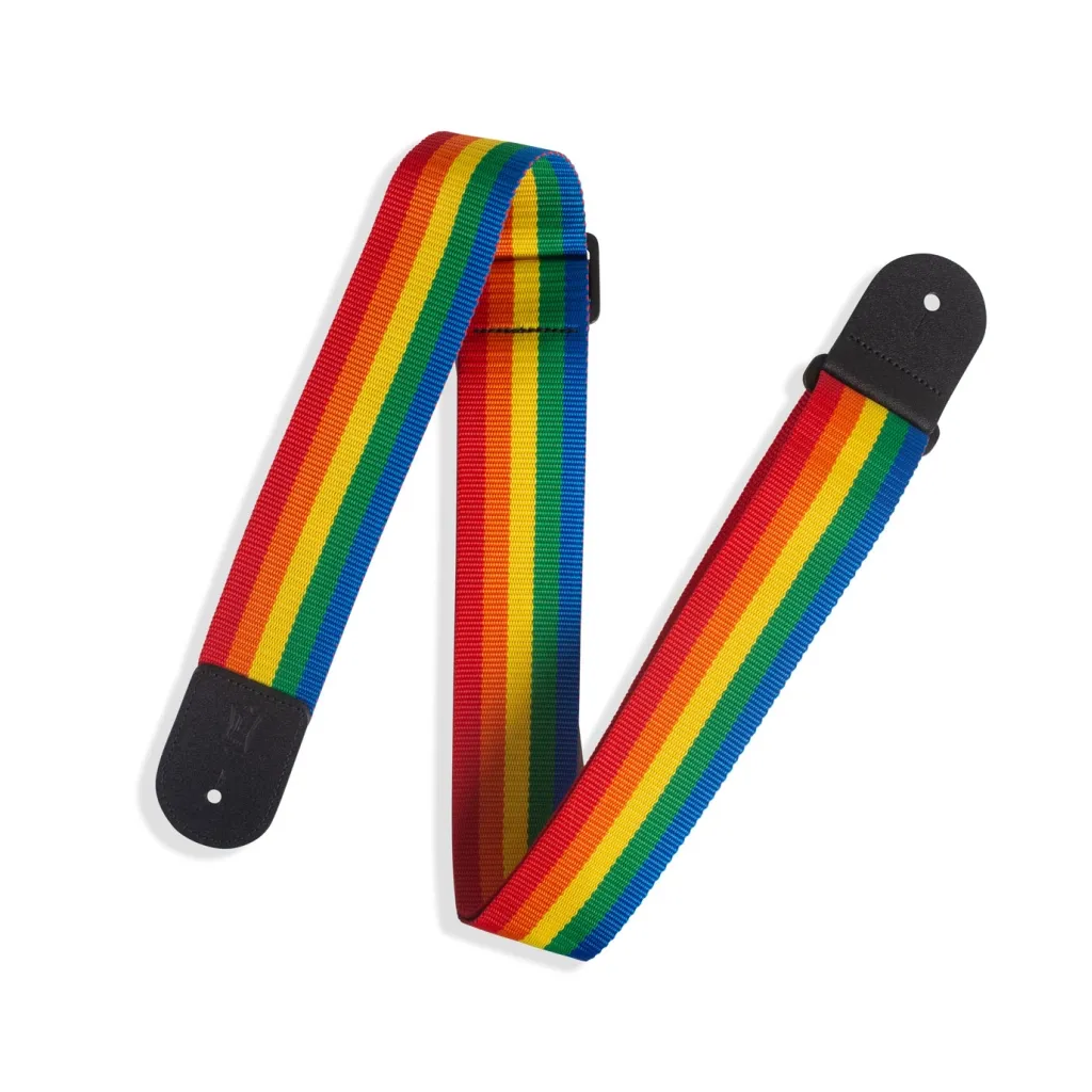  Levy's Classics Series Polypropylene Guitar Strap Rainbow (M8POLY-RNB)