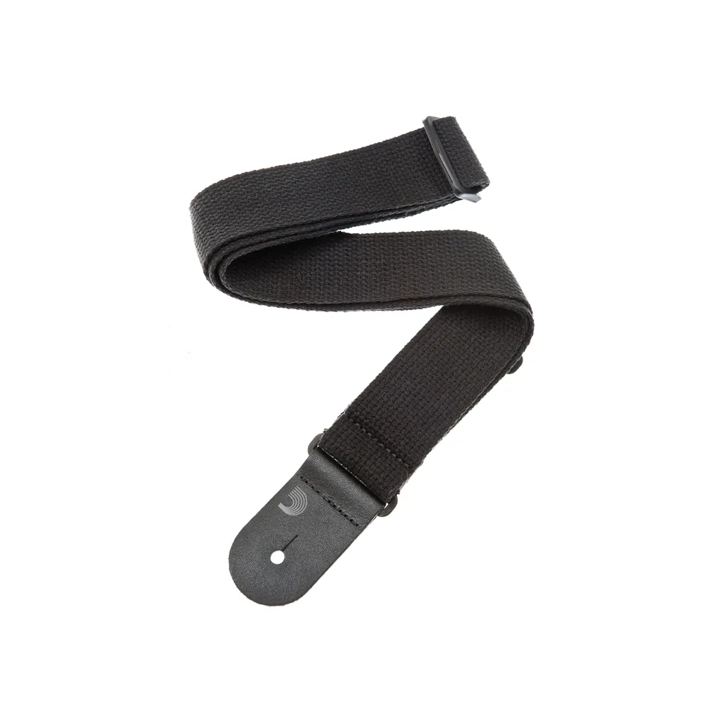  D'Addario Cotton Guitar Strap Black (50CT00)