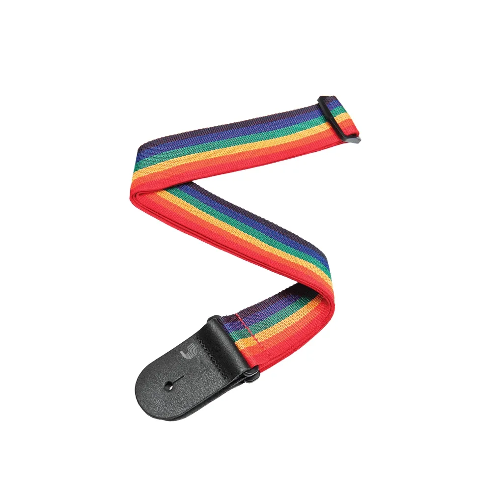  D'Addario PolyPro Guitar Strap Rainbow (PWS111)