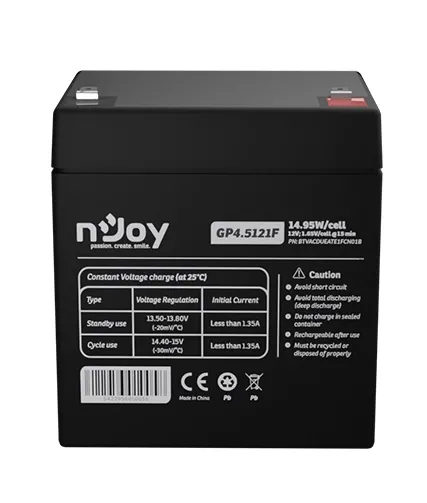 Аккумуляторная батарея для ИБП Njoy GP4.5121F 12V 4.5AH AGM (BTVACDUEATE1FCN01B) 