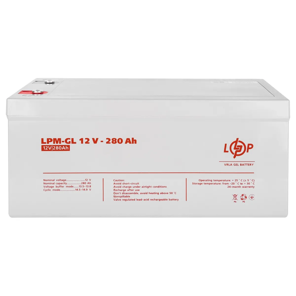 Аккумуляторная батарея для ИБП LogicPower 12V 280AH GEL (LP13185)  