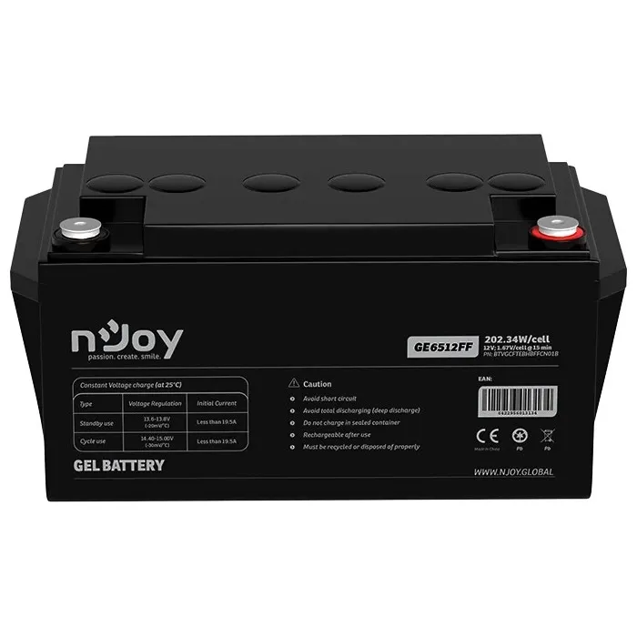 Аккумуляторная батарея для ИБП Njoy GE6512FF 12V 65AH GEL (BTVGCFTEBHBFFCN01B)  