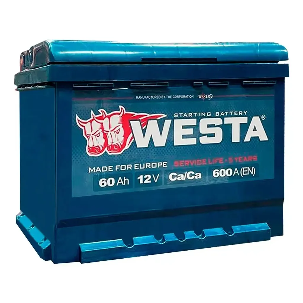 Акумулятор автомобільний Westa 6CT-60 А (1) А 600A