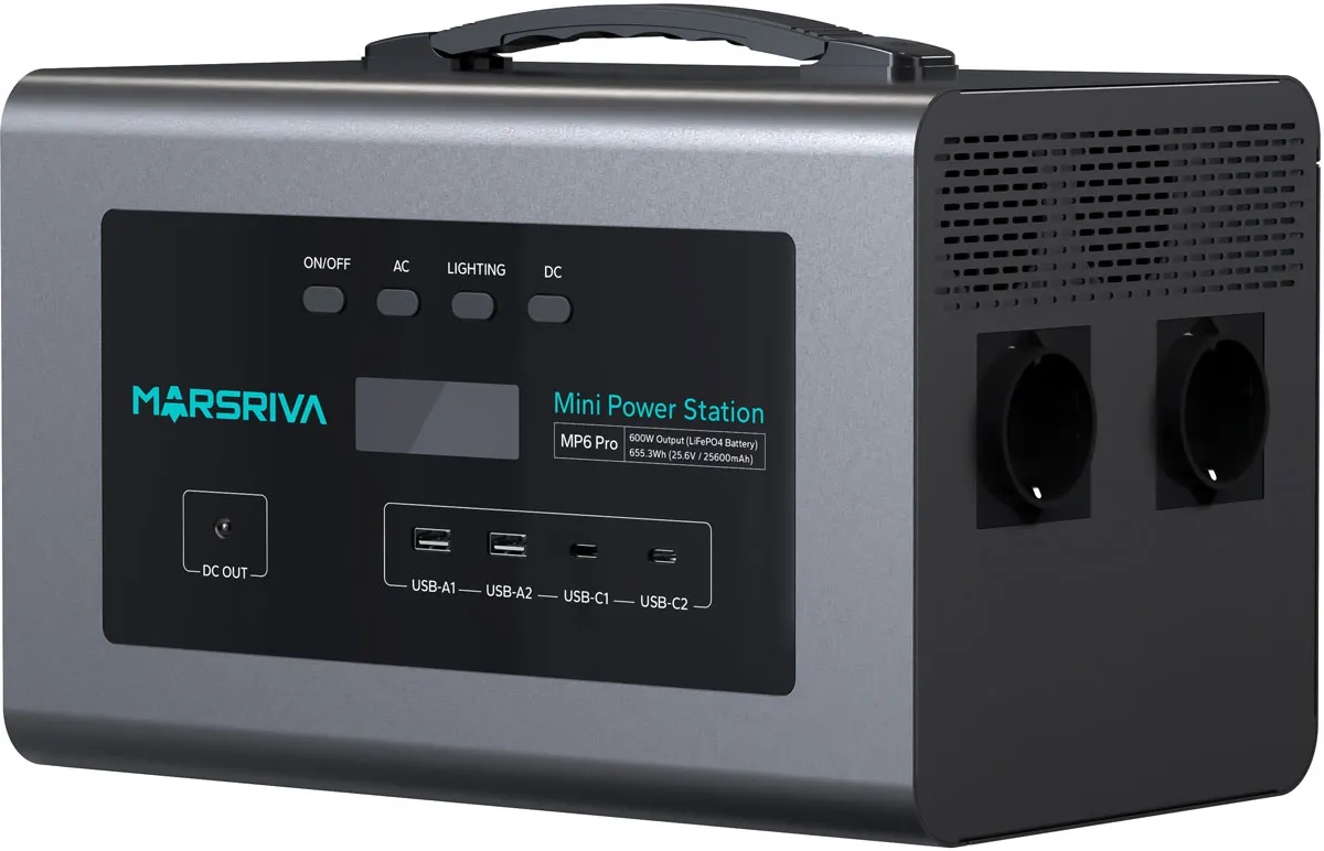 Зарядная станция Marsriva MP6 Pro 600W 655.3Wh (MP6Pro_MARSRIVA)