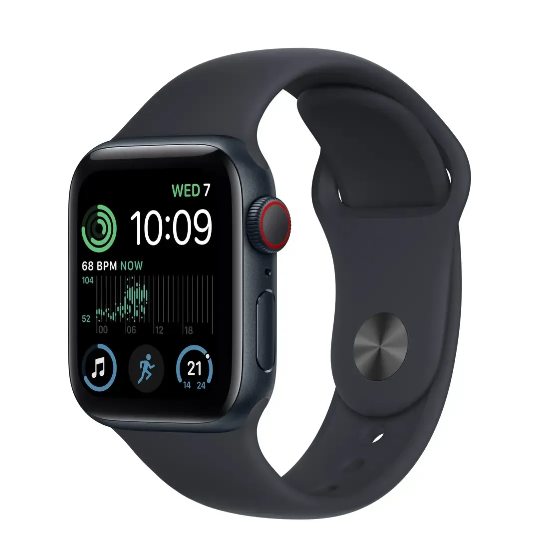 Смарт-годинник Apple Watch SE 2 GPS + Cellular 40mm Midnight Aluminum Case with Midnight Sport Band (MNPL3)