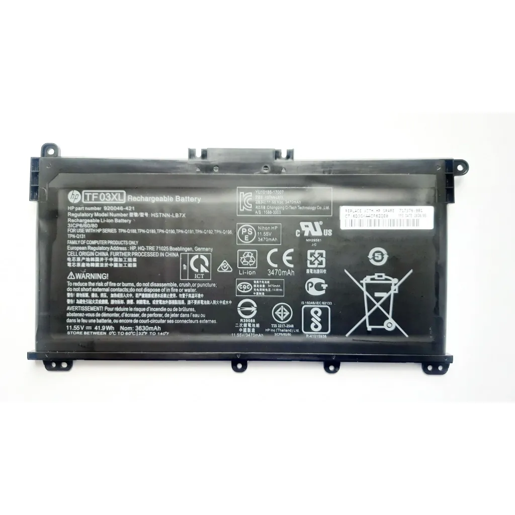 Акумулятор для ноутбука HP Pavilion 15-cd TF03XL, 3630mAh (41.9Wh), 3cell, 11.55V, Li-P (A47660)