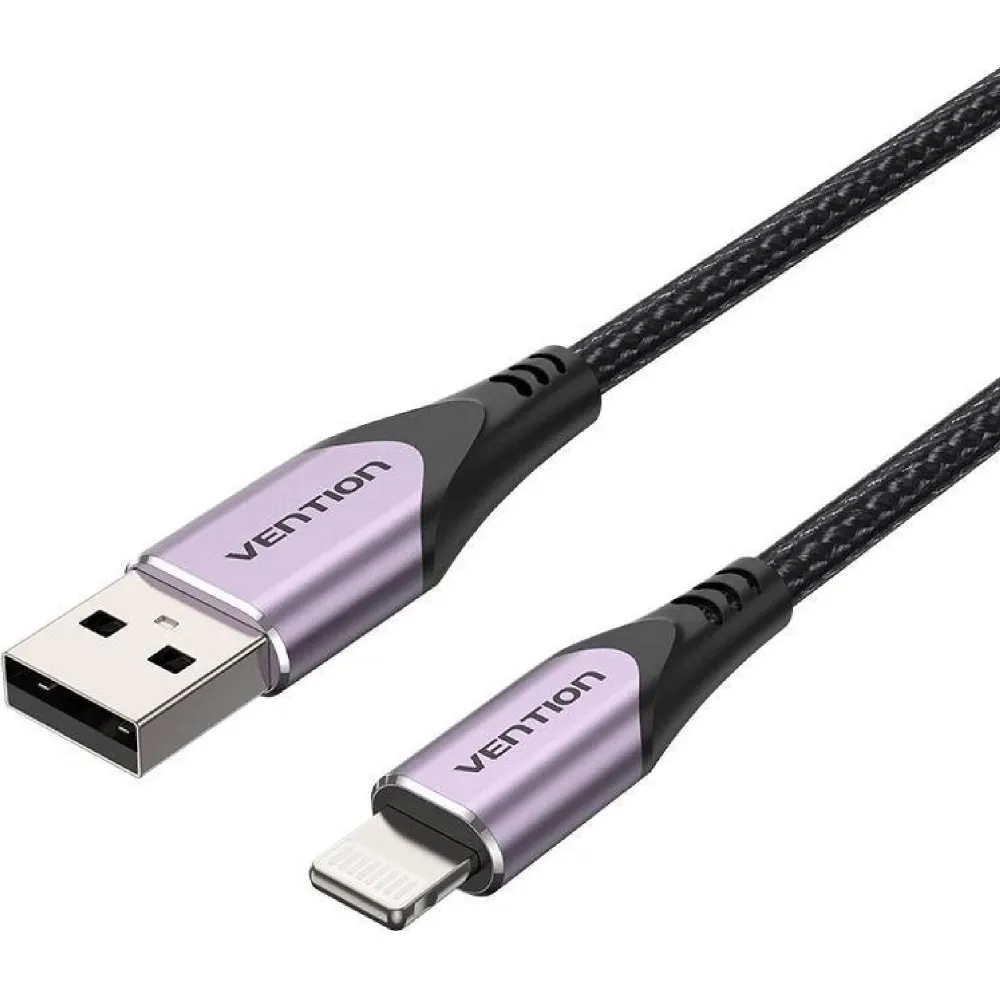 Кабель синхронизации Vention USB 2.0 AM-Lightning 2.0m 2.4A Aluminum Alloy Purple (LABVH)