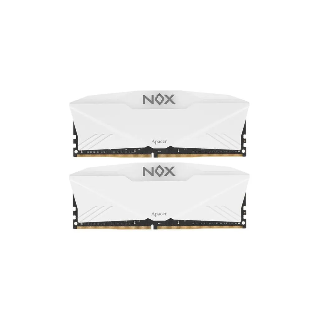 Оперативная память DDR4 16GB (2x8GB) 3200 MHz NOX RGB White Apacer (AH4U16G32C28YNWAA-2)