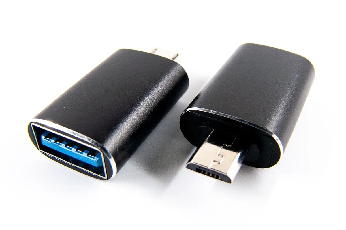 Адаптер і перехідник Dengos OTG USB-microUSB Black (ADP-017)