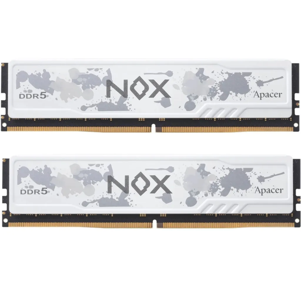 Оперативна пам'ять DDR5 32GB (2x16GB) 5200 MHz NOX White Apacer (AH5U32G52C522MWAA-2)