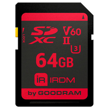 Карта памяти GOODRAM 64 GB SDXC UHS-II U3 IRDM IR-S6B0-0640R11