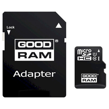 Карта пам'яті  Goodram 32GB microSDHC UHS-I Class 10 Goodram + SD-adapter (M1AA-0320R12)