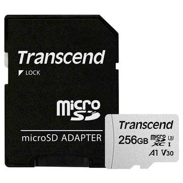 Карта пам'яті  Transcend 256 GB microSDXC UHS-I U3 300S + SD Adapter (TS256GUSD300S-A)