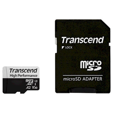 Карта памяти Transcend  64GB UHS-I/U3 Class 10 330S R100/W60MB/s + SD (TS64GUSD330S)
