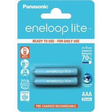 Батарейка Panasonic Eneloop Lite 550 mAh NI-MH (ок.2 шт.) (BK-4LCCE/2BE)