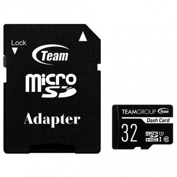 Карта пам'яті  Team MicroSDHC 32GB UHS-I Class 10 Dash Card + SD-adapter (TDUSDH32GUHS03)