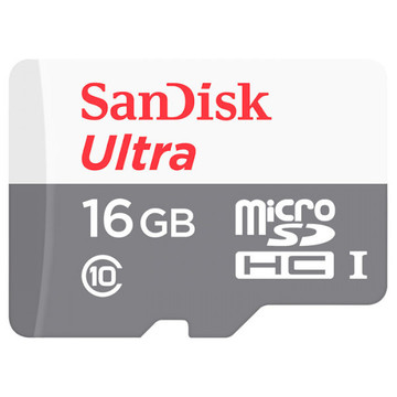 Флеш память USB Memory card Secure Digital Micro 16Gb SanDisk Ultra Class 10 UHS-I Retail + adapter