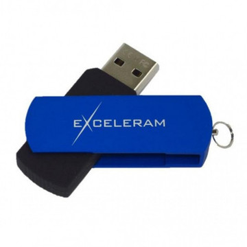 Флеш память USB eXceleram 64GB P2 Series Blue/Black USB 2.0 (EXP2U2BLB64)