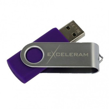 Флеш память USB eXceleram 16GB P1 Series Silver/Purple USB 2.0 (EXP1U2SIPU16)
